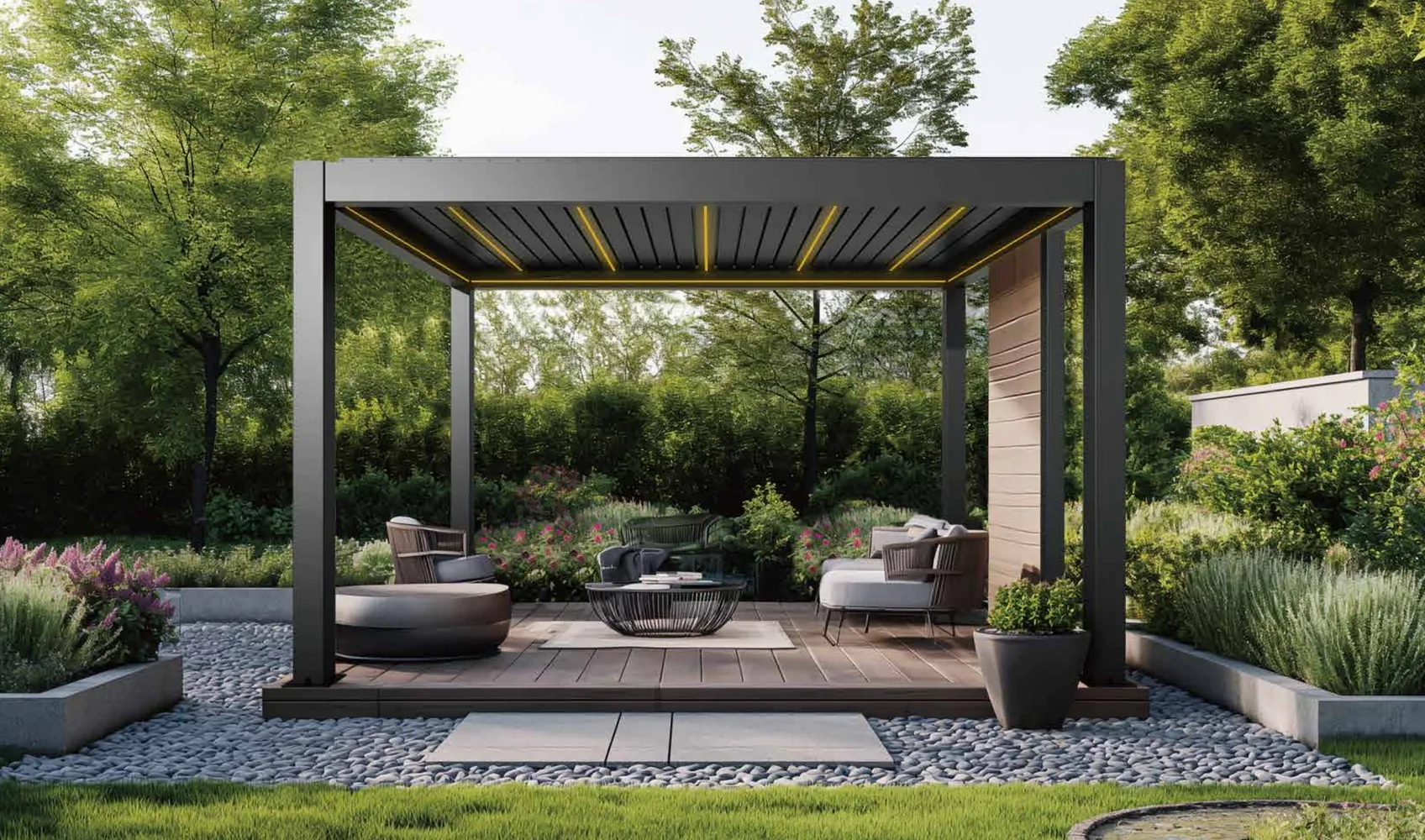 GR-9700A Villa Pergola 2.0 Plus lifestyle – csúcskategóriás pergola